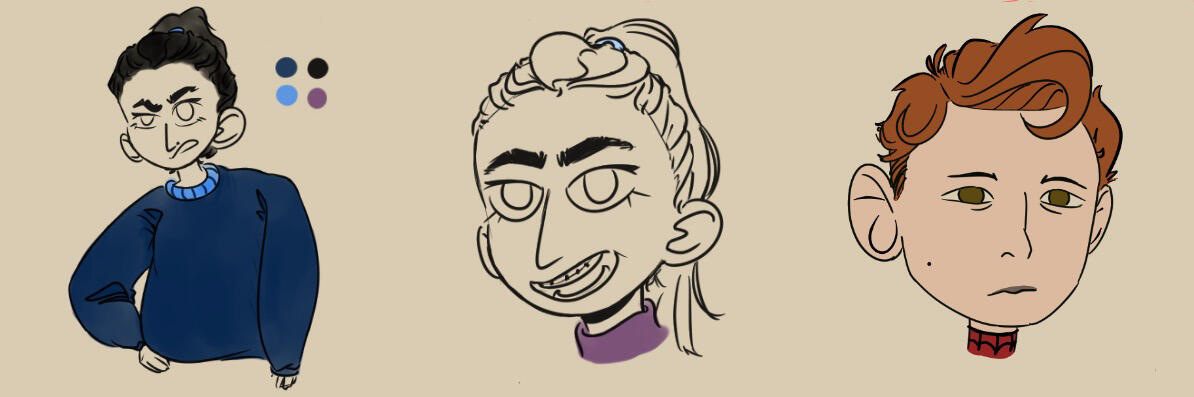 Colored Character Headshots